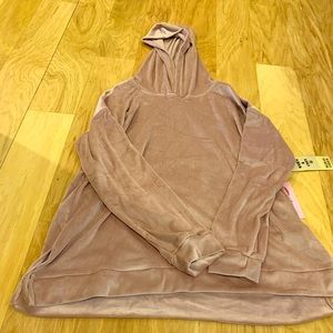 Moral Fiber XL Maternity Pull Over Hoodie Light Brown/Tan Color Super Soft